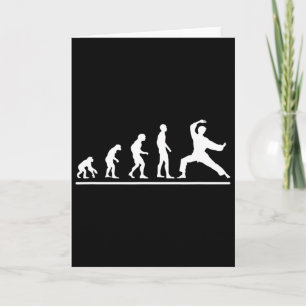 Karate Evolution Karate Chop Men Funny Karateka Card