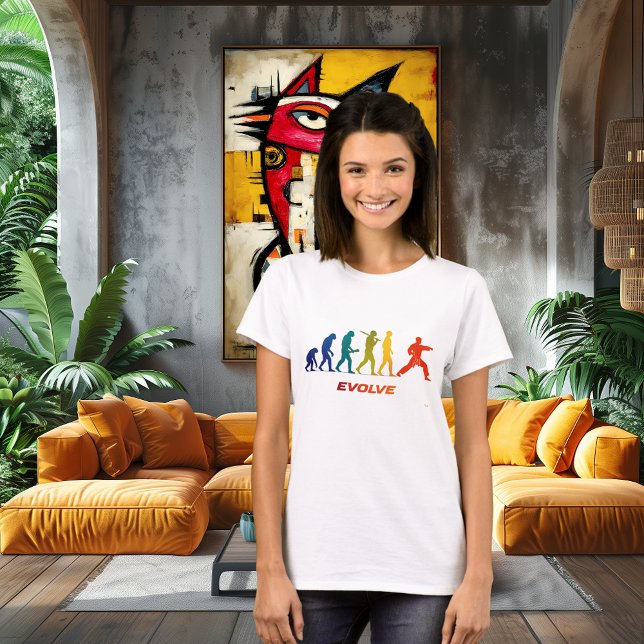 Karate Evolution Silhouette Martial Arts Design T-Shirt (Creator Uploaded)