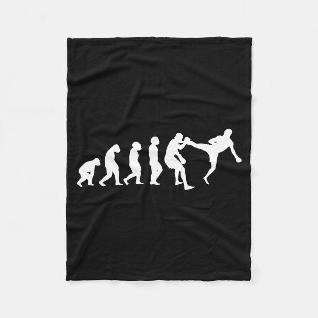 Karate Evolution Taekwondo Ju-Jutsu Kung-Fu Karate Fleece Blanket (Front)