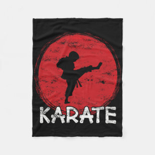Karate Fighter Boy - Japan - Child Does Karate Kic Fleece Blanket