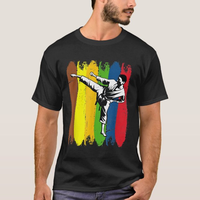 Karate Fighter Colourful Karate T-Shirt (Front)