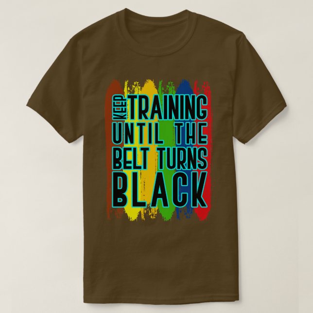 Karate Fighter Gift Black Belt Karate T-Shirt (Design Front)