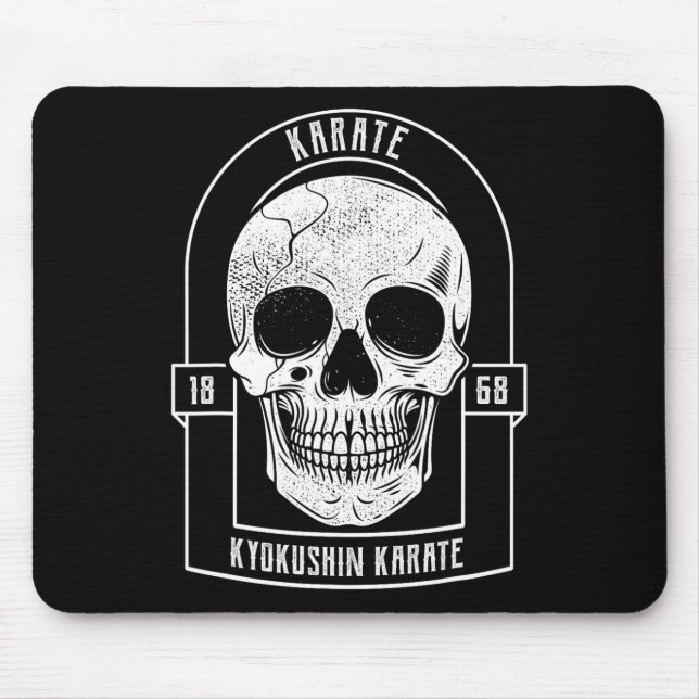 Karate Fighter Skeleton Japan Martial Arts  Mouse Pad (Front)