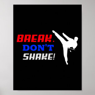 Karate Funny For Men's And Women's Break Don't Sha Poster