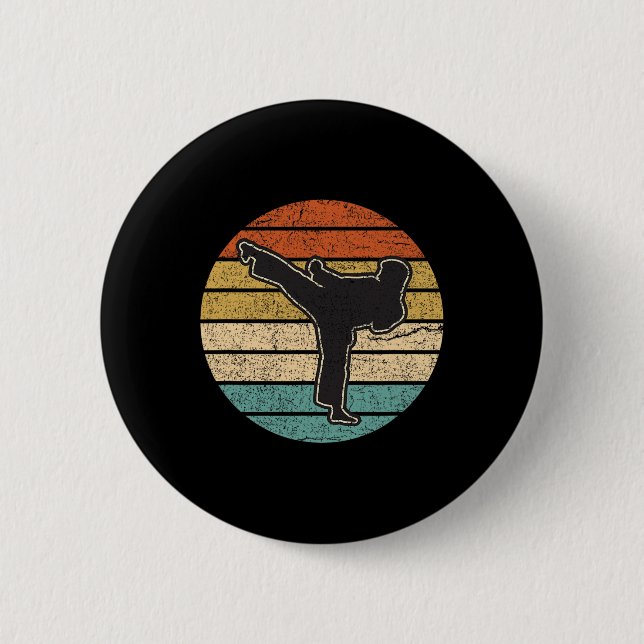 Karate Gift Martial Arts  6 Cm Round Badge (Front)