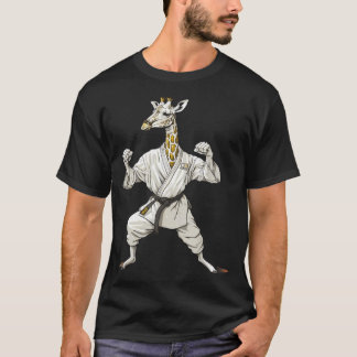 Karate Giraffe Motif Taekwondo Jiu-Jitsu Mma T-Shirt
