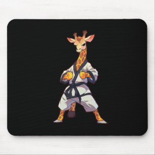 Karate Giraffe Taekwondo Martial Arts Fighter  Mouse Pad