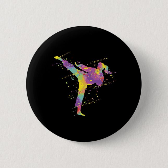 Karate Girl 4  6 Cm Round Badge (Front)