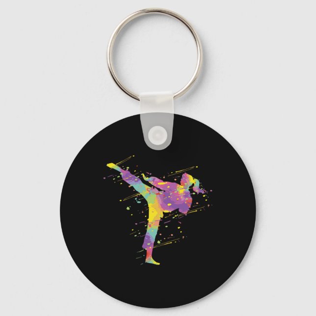 Karate Girl 4  Key Ring (Front)