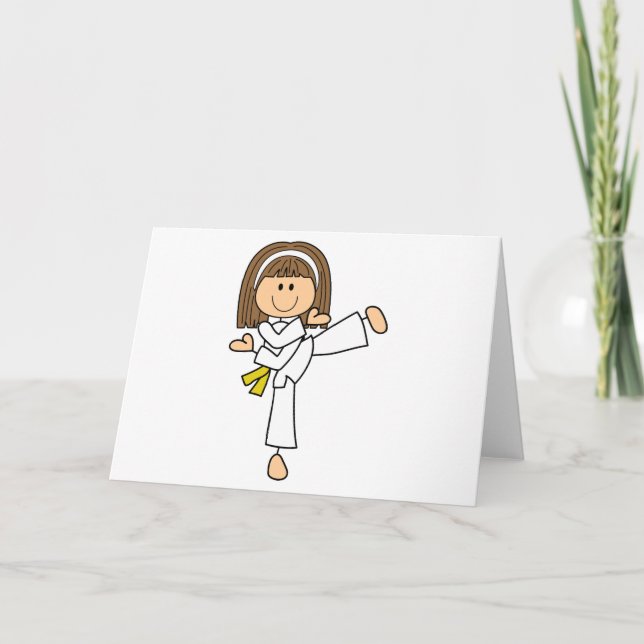 Karate Girl Card (Front)
