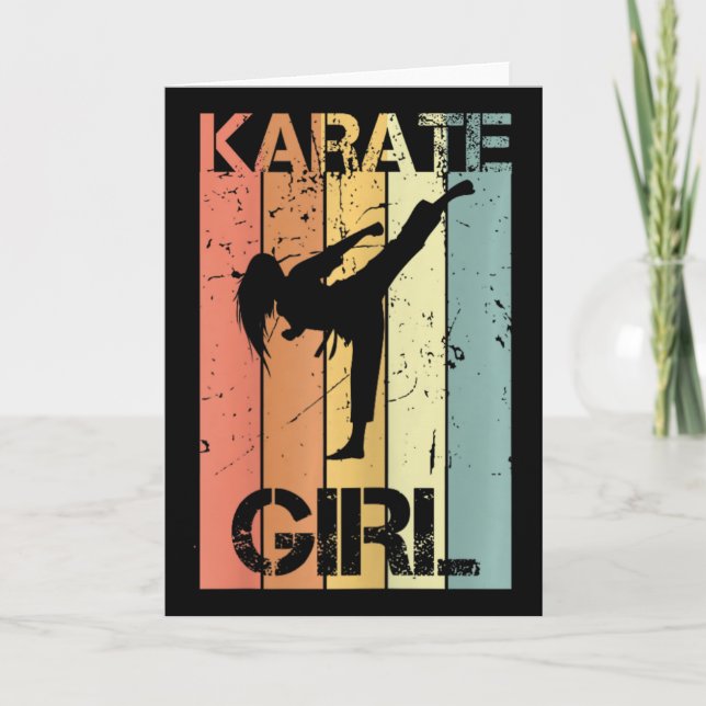 Karate Girl  Card (Front)