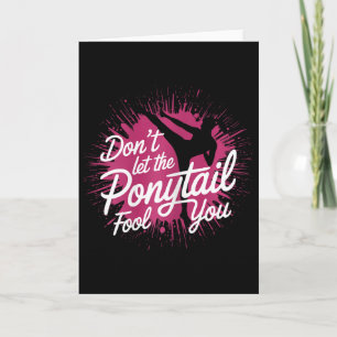 Karate Girl Confidence With Kick Card