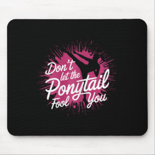 Karate Girl Confidence With Kick  Mouse Pad