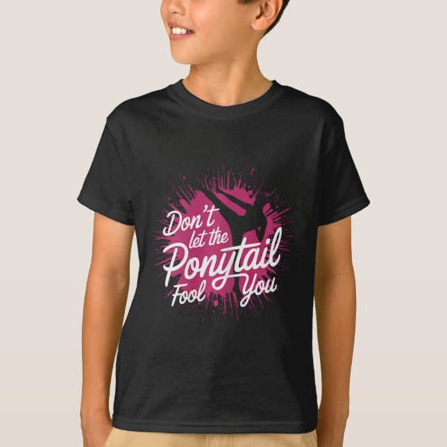 Karate Girl Confidence With Kick  T-Shirt (Front)