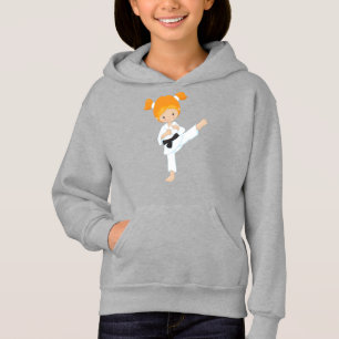 Karate Girl, Cute Girl, Black Belt, Orange Hair