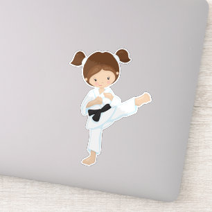 Karate Girl, Cute Girl, Brown Hair, Black Belt