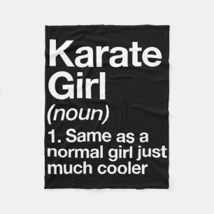 Karate Girl Definition Funny And Sy Sports Martial Fleece Blanket