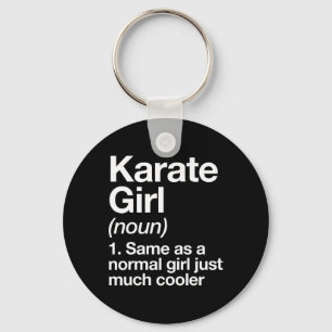 Karate Girl Definition Funny And Sy Sports Martial Key Ring