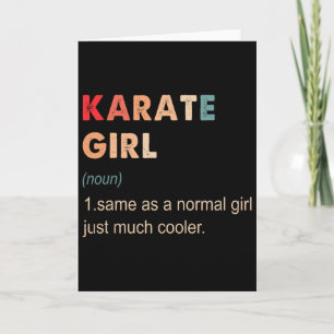 Karate Girl Definition Funny Karate Lover Gift For Card