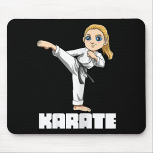 Karate Girl Fighter Mouse Pad