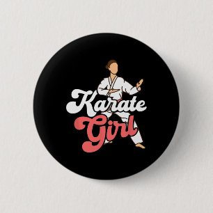 Karate Girl Fighter Self Defence Karateka 6 Cm Round Badge