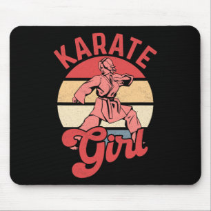 Karate Girl Karateka Self Defence Fighter  Mouse Pad
