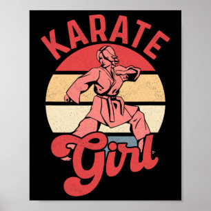 Karate Girl Karateka Self Defence Fighter  Poster