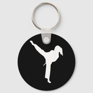 Karate Girl Key Ring