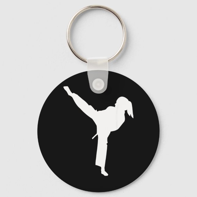 Karate Girl Key Ring (Front)
