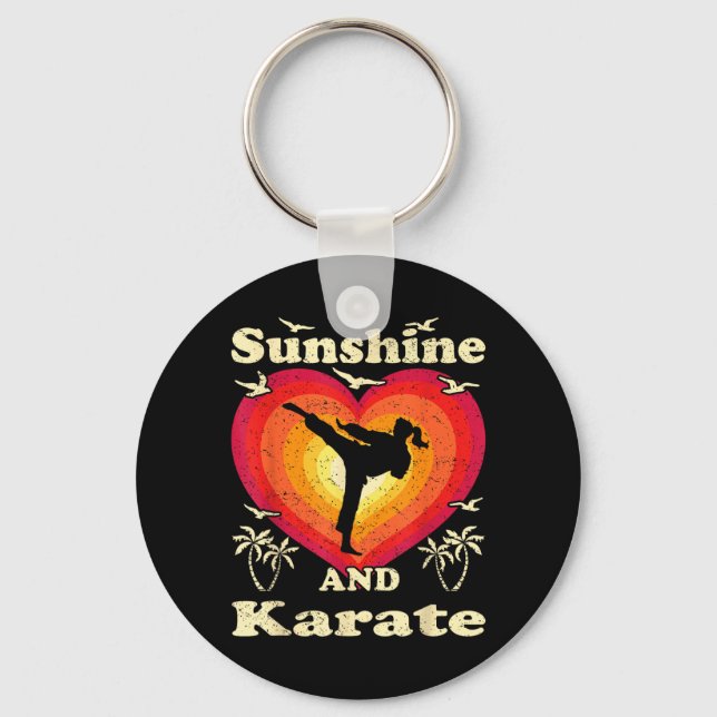 Karate Girl Key Ring (Front)