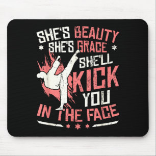 Karate Girl Loves Karate Mouse Pad