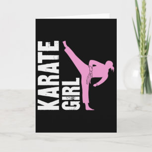 Karate Girl Martial Arts Girls Self Defence Cute Card