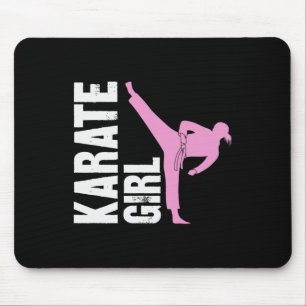 Karate Girl Martial Arts Girls Self Defence Cute Mouse Pad