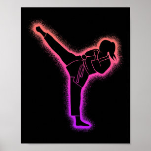 Karate Girl Martial Arts Women Girls Taekwondo  Poster