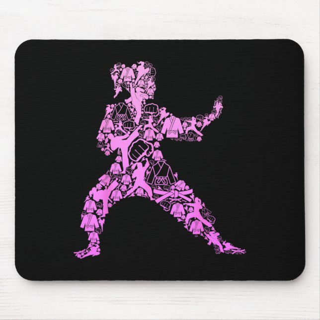 Karate Girl Mouse Pad (Front)