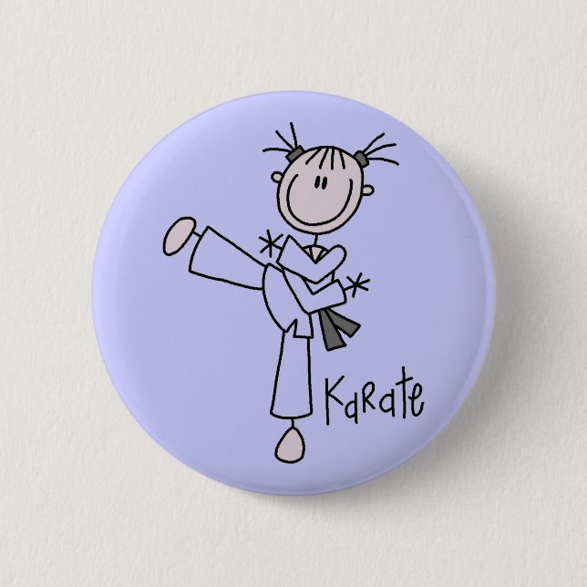 Karate Girl Tshirts and Gifts 6 Cm Round Badge (Front)