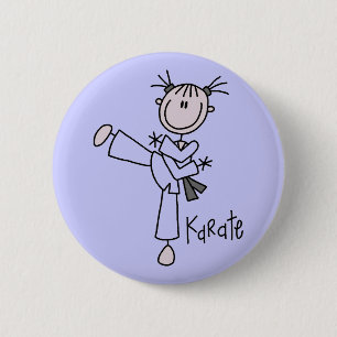 Karate Girl Tshirts and Gifts 6 Cm Round Badge