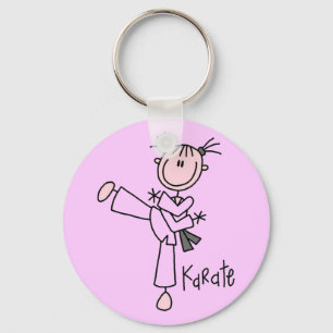 Karate Girl Tshirts and Gifts Key Ring