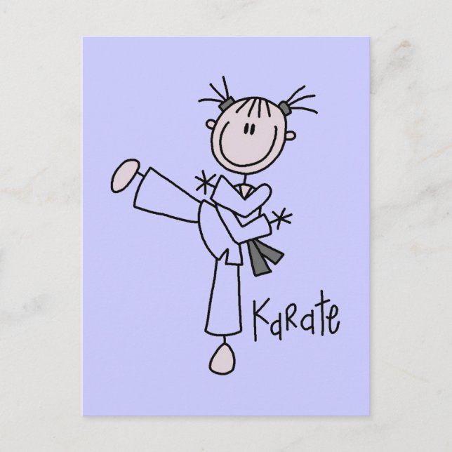 Karate Girl Tshirts and Gifts Postcard (Front)