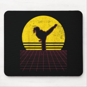 Karate Girl Vintage Mouse Pad