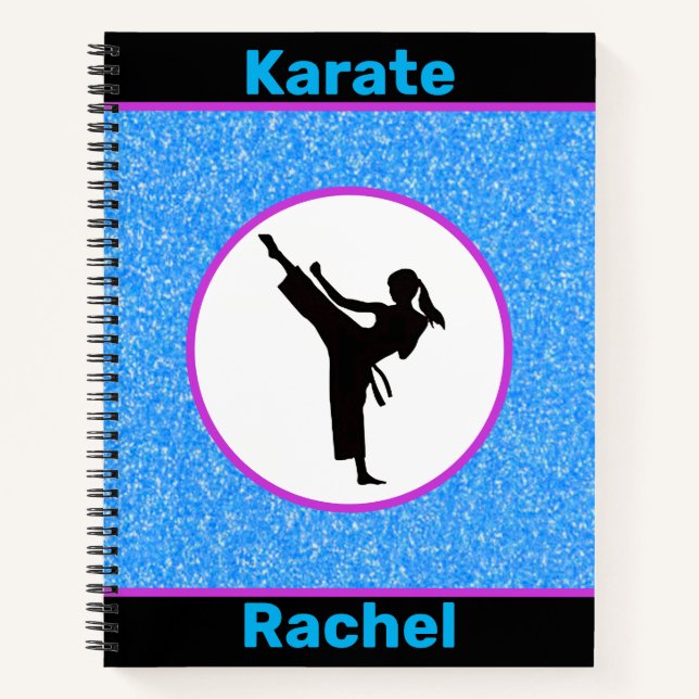 Karate Girls Sparkle Notebook (Front)
