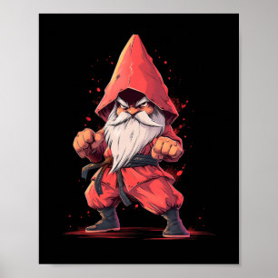 Karate Gnome Taekwondo Martial Arts Fighter  Poster