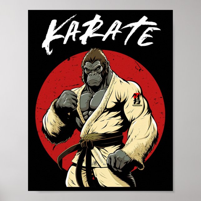 Karate Gorilla Karateka  Poster (Front)