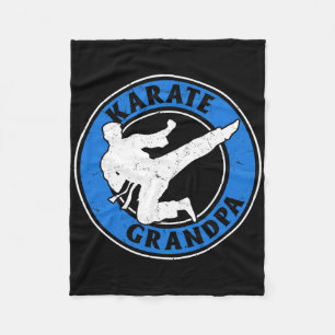 Karate Grandpa Karate Fighting Grandpa Karate Figh Fleece Blanket