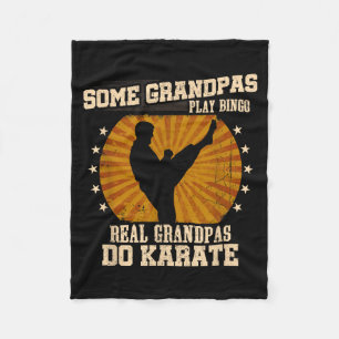 Karate Grandpa Shirt - Real Grandpas Do Karate Fleece Blanket