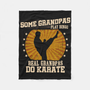 Karate Grandpa Shirt - Real Grandpas Do Karate Fleece Blanket