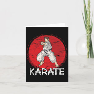Karate Grunge Design A Man In Anime Style Does Pun Card