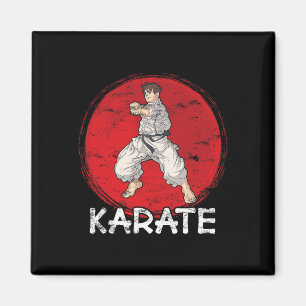 Karate Grunge Design A Man In Anime Style Does Pun Magnet