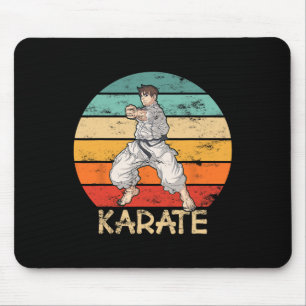 Karate Grunge Design Karate Fighter Makes Punch In Mouse Pad