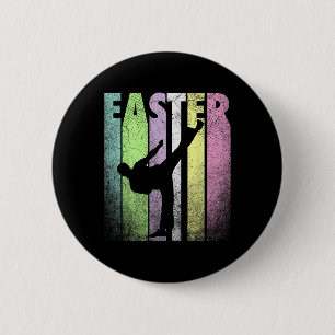 Karate Happy Easter Funny Spring Fun Holiday 6 Cm Round Badge